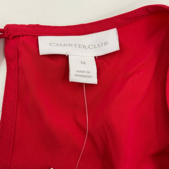 Charter Club Red Jumpsuit Womens Size 14 - Picture 3 of 6